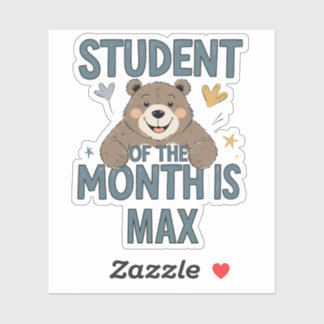 Pegatina Personalised Student of the Month is... Sticker 