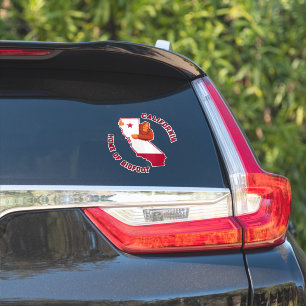Pegatina Personaliza California Estado Hogar de Bigfoot Div