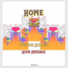 Pegatina Personaliza la propiedad residencial Sweet Home