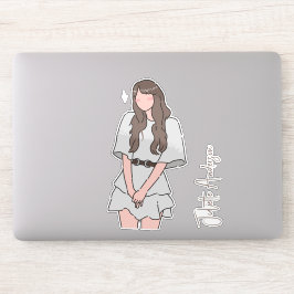 Pegatina Personalizable Chica de belleza incansable