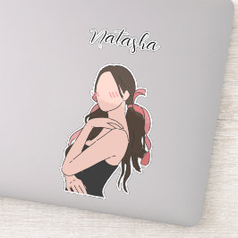 Pegatina Personalizable Chica estético de belleza