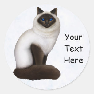 Pegatina Personalizable de bonito de Birman Kitty