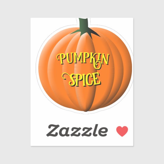 Pegatina Personalizable de especias de calabaza Textos (Hoja)