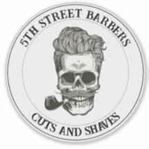 Personalizable del logotipo del cráneo de barbero