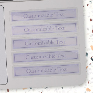 Pegatina Personalizable Elegante Lavanda Ligera Púrpura