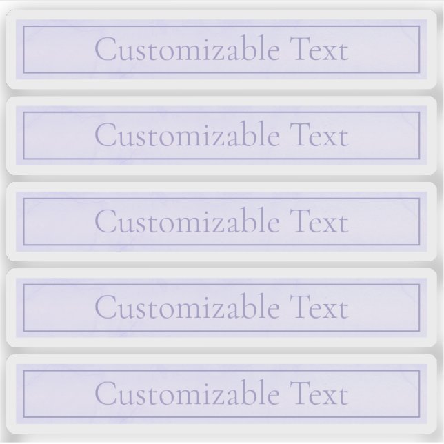 Pegatina Personalizable Elegante Lavanda Ligera Púrpura (Anverso)