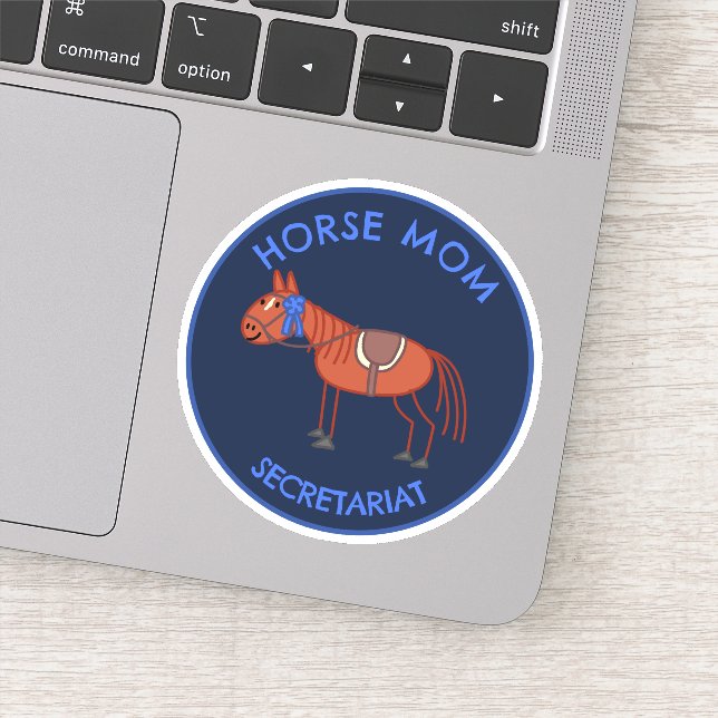 Pegatina Personalizable: Madre de caballo - Doodle de cabal (Detalle)