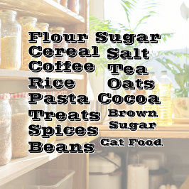 Pegatina Personalizable negrita Pantry Vinyl