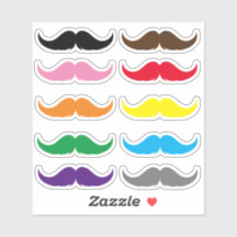 Personalizable Petite Handlebar Mustache Set