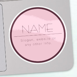 Pegatina Personalizable Texto moderno con borde