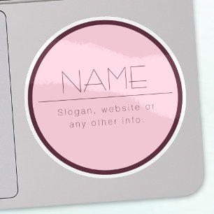 Pegatina Personalizable Texto moderno con borde