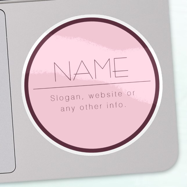 Pegatina Personalizable Texto moderno con borde (Subido por el creador)