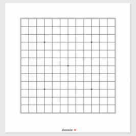 Pegatina personalizable transparente de 13x13 en goban 14"x