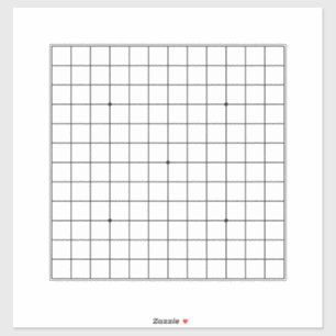 Pegatina personalizable transparente de 13x13 en goban 14"x