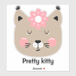 Pegatina personalización de flor rosa de picadura de bonito