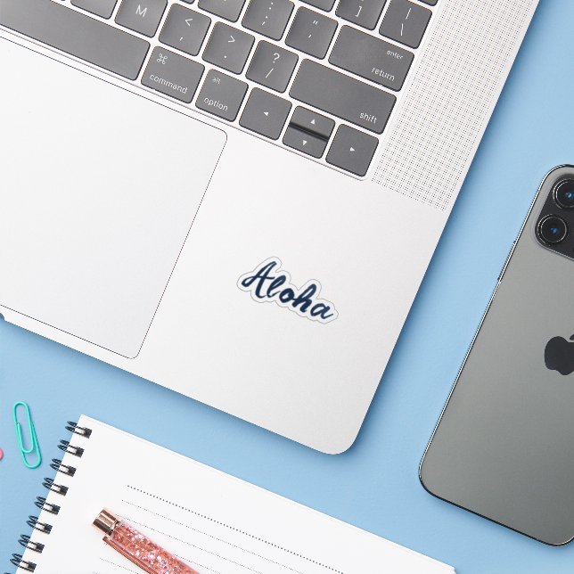 Pegatina Personalización o Personalizar (Ordenado portátil con iPhone)