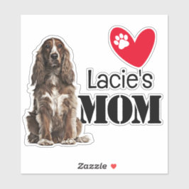 Pegatina personalizada de Cocker Spaniel Mom