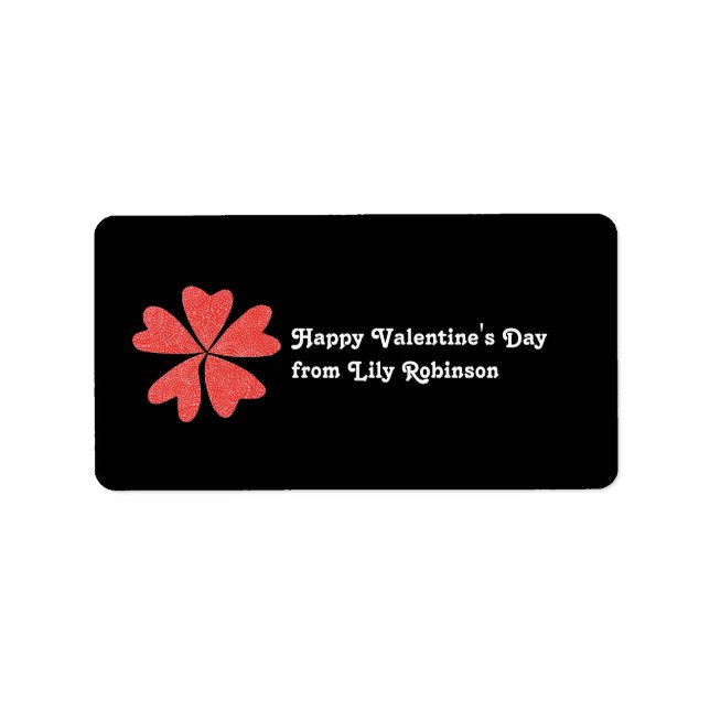 Pegatina personalizada dramática de San Valentín n (Frente)