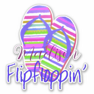Pegatina personalizada flip floppin '