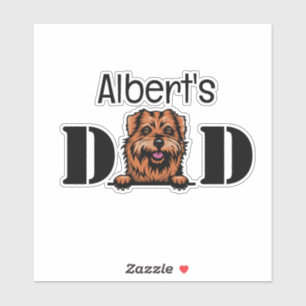 Pegatina personalizada Norfolk Terrier Dad