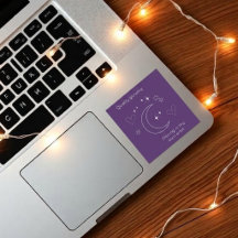 Pegatina personalizada para portátil de luna y est