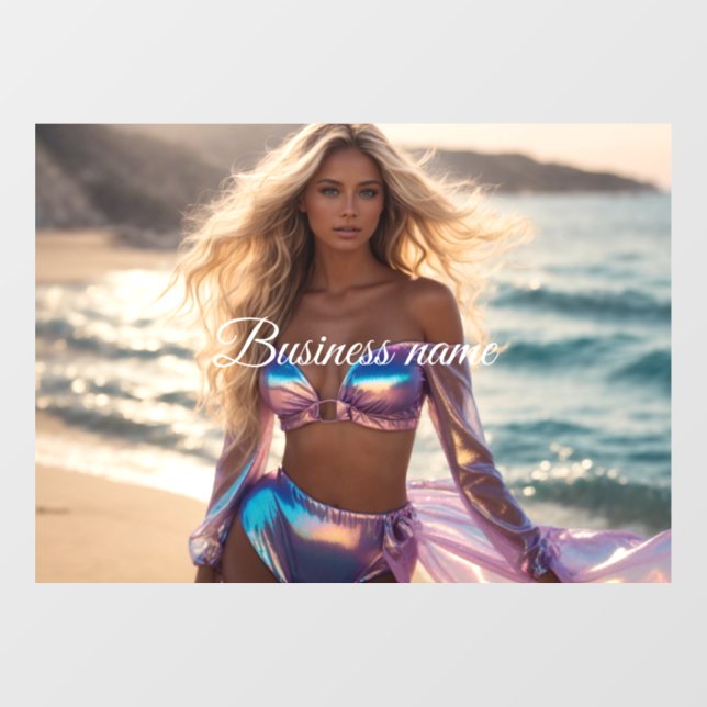 Pegatina personalizada para ventana de moda (Hoja)