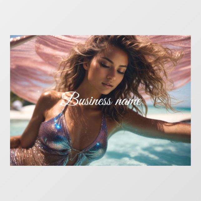 Pegatina personalizada para ventana de moda (Hoja)