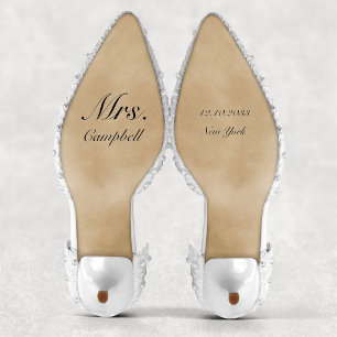 Pegatina Personalizada Sra. Bride Boda Shoes Decal