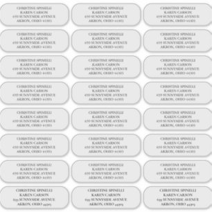 Pegatina Personalizado 2Esquinas redondeadas simples Etique