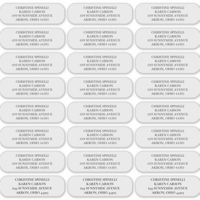 Pegatina Personalizado 2Esquinas redondeadas simples Etique (Anverso)