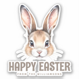 Pegatina Personalizado acuarela moderna linda conejo de Pas