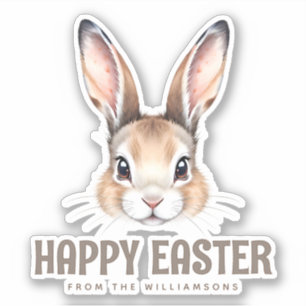 Pegatina Personalizado acuarela moderna linda conejo de Pas