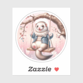 Pegatina Personalizado Adorable Ferrete doméstico