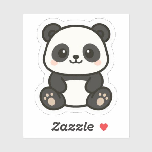 Pegatina Personalizado Adorable Kawaii Panda (Hoja)
