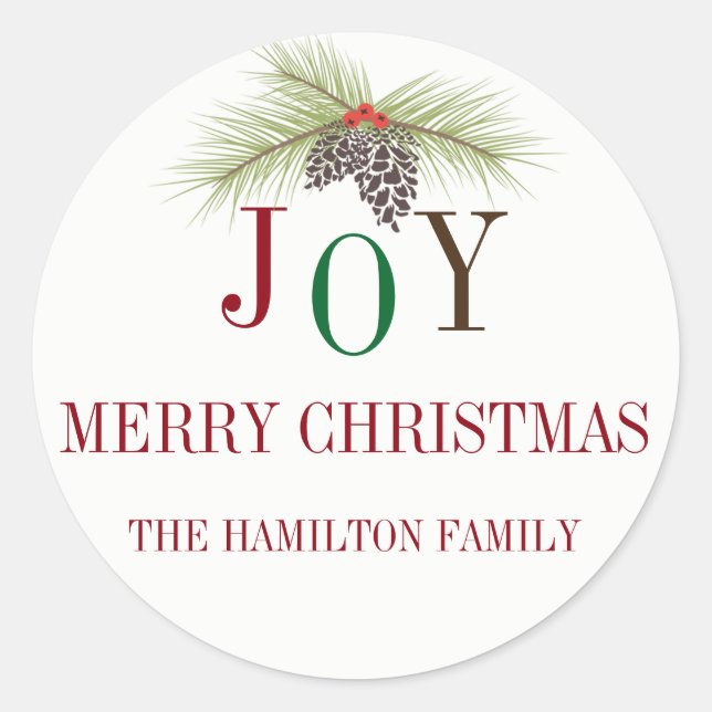 Pegatina personalizado ALEGRÍA colorida (Anverso)