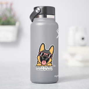 Pegatina Personalizado alemán de perro pastor añadir nombre