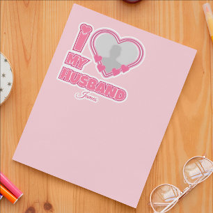 Pegatina Personalizado Amo a Mi Marido - Añadir foto y nomb