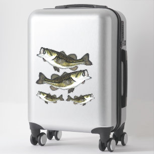 Pegatina Personalizado Bass Fish - multiples