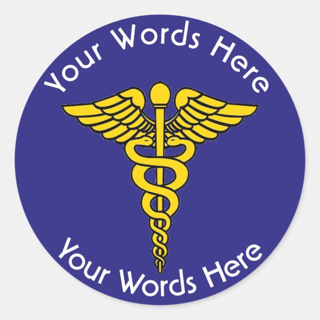 Pegatina Personalizado Caduceus (Anverso)
