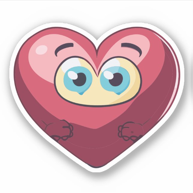 Pegatina Personalizado Caracter para niños de corazón (Anverso)