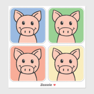 Pegatina Personalizado Clip Art Riéndose Piggie Piggy Pigs!