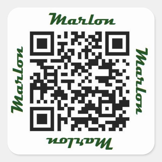 Pegatina personalizado código del nombre QR de (Anverso)