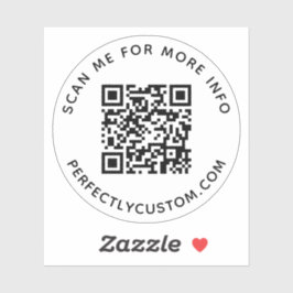 Pegatina Personalizado Código QR Analizar para obtener más