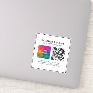 Pegatina Personalizado Código QR Modelo de texto de logotip