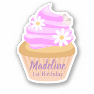 pegatina personalizado con crema morada suave