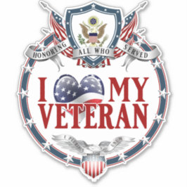 Pegatina Personalizado-Cut Luv My Veteran