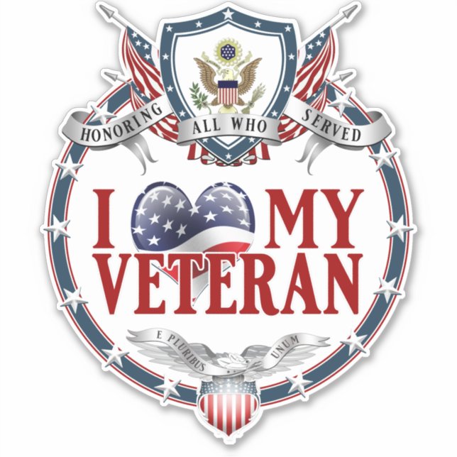 Pegatina Personalizado-Cut Luv My Veteran (Anverso)
