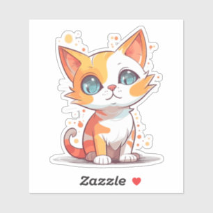 Pegatina Personalizado Cute Brown Cat-57667