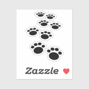 Pegatina Personalizado Cute Mascota Paw Trail
