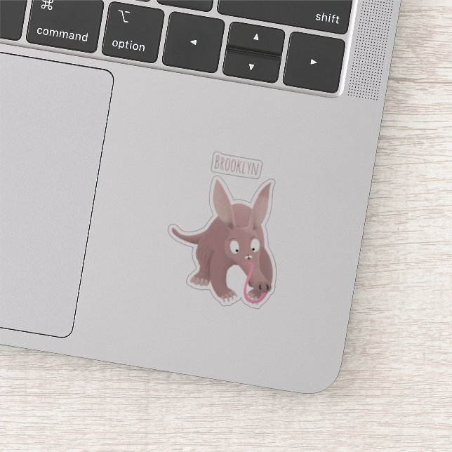 Pegatina Personalizado de aardvark gracioso (Detalle)